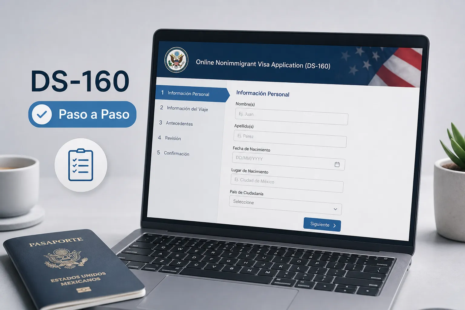 Cómo Rellenar el DS-160 en Español Paso a Paso