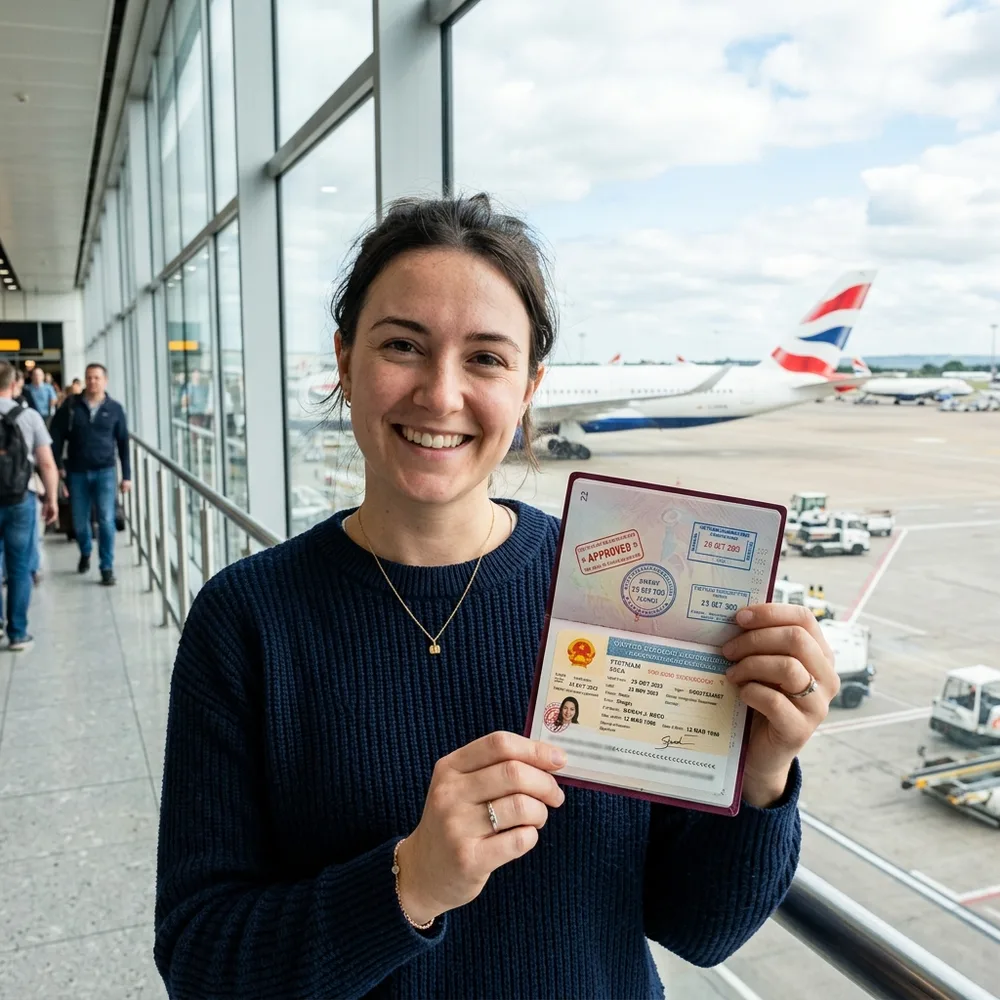 Pasaporte ecuatoriano con la visa americana aprobada y estampada con éxito tras una reaplicación planificada.